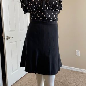 Elie Tahari Stretch Wool Princess Seamed Above Knee Fit n Flare Skirt EC M